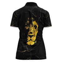 Reggae King Marley Women Polo Shirt Gold Lion LT05 - Wonder Print Shop