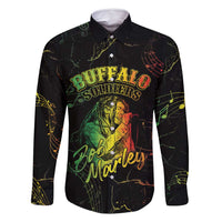 Reggae King Buffalo Soldier Family Matching Long Sleeve Bodycon Dress and Hawaiian Shirt Honoring The Legend