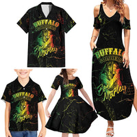Reggae King Buffalo Soldier Family Matching Summer Maxi Dress and Hawaiian Shirt Honoring The Legend LT05 - Wonder Print Shop