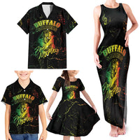 Reggae King Buffalo Soldier Family Matching Tank Maxi Dress and Hawaiian Shirt Honoring The Legend LT05 - Wonder Print Shop