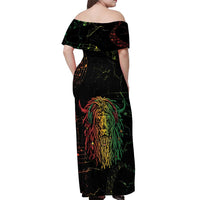 Reggae King Buffalo Soldier Off Shoulder Maxi Dress Honoring The Legend LT05 - Wonder Print Shop