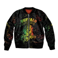 Reggae King Buffalo Soldier Sleeve Zip Bomber Jacket Honoring The Legend LT05 - Wonder Print Shop