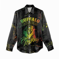 Reggae King Buffalo Soldier Women Casual Shirt Honoring The Legend LT05 - Wonder Print Shop