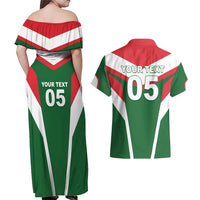 Custom Lebanon Rugby Couples Matching Off Shoulder Maxi Dress and Hawaiian Shirt Go Champions - Wonder Print Shop