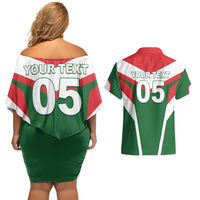 Custom Lebanon Rugby Couples Matching Off Shoulder Short Dress and Hawaiian Shirt Go Champions - Wonder Print Shop