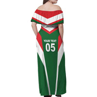 Custom Lebanon Rugby Family Matching Off Shoulder Maxi Dress and Hawaiian Shirt Go Champions - Wonder Print Shop