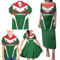 Custom Lebanon Rugby Family Matching Puletasi and Hawaiian Shirt Go Champions - Wonder Print Shop
