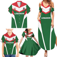 Custom Lebanon Rugby Family Matching Summer Maxi Dress and Hawaiian Shirt Go Champions - Wonder Print Shop