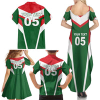 Custom Lebanon Rugby Family Matching Summer Maxi Dress and Hawaiian Shirt Go Champions - Wonder Print Shop