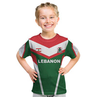 Custom Lebanon Rugby Kid T Shirt Go Champions - Wonder Print Shop