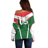 Custom Lebanon Rugby Off Shoulder Sweater Go Champions - Wonder Print Shop