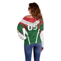 Custom Lebanon Rugby Off Shoulder Sweater Go Champions - Wonder Print Shop