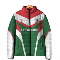 Custom Lebanon Rugby Padded Jacket Go Champions - Wonder Print Shop