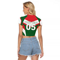 Custom Lebanon Rugby Raglan Cropped T Shirt Go Champions - Wonder Print Shop