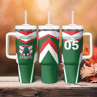 Custom Lebanon Rugby Tumbler With Handle Go Champions - Wonder Print Shop