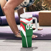 Custom Lebanon Rugby Tumbler With Handle Go Champions - Wonder Print Shop