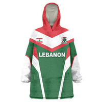 Custom Lebanon Rugby Wearable Blanket Hoodie Go Champions - Wonder Print Shop