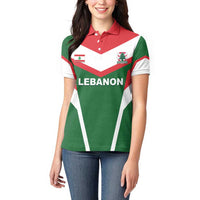 Custom Lebanon Rugby Women Polo Shirt Go Champions - Wonder Print Shop