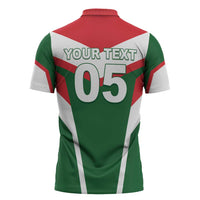 Custom Lebanon Rugby Zipper Polo Shirt Go Champions - Wonder Print Shop