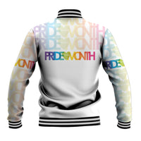 Happy Pride Month Baseball Jacket White Vibe LT6 - Wonder Print Shop