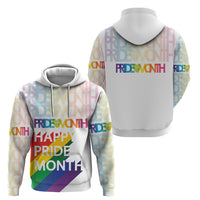 Happy Pride Month Hoodie White Vibe LT6 - Wonder Print Shop