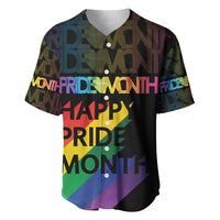 Happy Pride Month Baseball Jersey Black Vibe LT6 - Wonder Print Shop