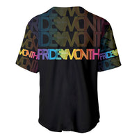 Happy Pride Month Baseball Jersey Black Vibe LT6 - Wonder Print Shop
