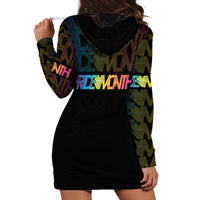 Happy Pride Month Hoodie Dress Black Vibe LT6 - Wonder Print Shop