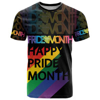 Happy Pride Month T Shirt Black Vibe LT6 - Wonder Print Shop