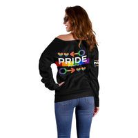 LGBT Gay Off Shoulder Sweater Pride LT6 - Wonder Print Shop