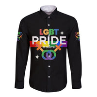 LGBT Lesbian Long Sleeve Button Shirt Pride LT6 - Wonder Print Shop