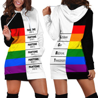 LGBT Pantone Hoodie Dress Pride LT6 - Wonder Print Shop
