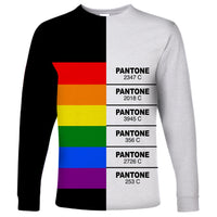 LGBT Pantone Long Sleeve Shirt Pride LT6 - Wonder Print Shop