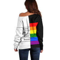 LGBT Pantone Off Shoulder Sweater Pride LT6 - Wonder Print Shop