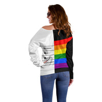 LGBT Pantone Off Shoulder Sweater Pride LT6 - Wonder Print Shop