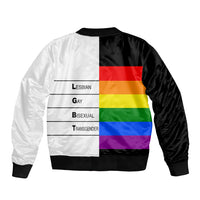 LGBT Pantone Sleeve Zip Bomber Jacket Pride LT6 - Wonder Print Shop