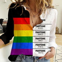 LGBT Pantone Women Casual Shirt Pride LT6 - Wonder Print Shop