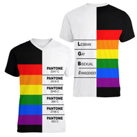 LGBT Pantone Women V Neck T Shirt Pride LT6 - Wonder Print Shop