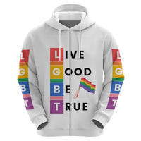 LGBT Live Good Be True Hoodie White Vibe LT6 - Wonder Print Shop