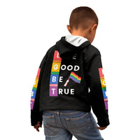 LGBT Live Good Be True Kid Hoodie Black Vibe LT6 - Wonder Print Shop