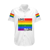 Pride Month Love Is Love Hawaiian Shirt White Vibe LT6 - Wonder Print Shop
