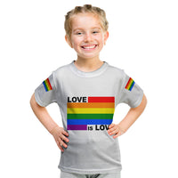 Pride Month Love Is Love Kid T Shirt White Vibe LT6 - Wonder Print Shop