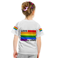 Pride Month Love Is Love Kid T Shirt White Vibe LT6 - Wonder Print Shop