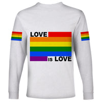 Pride Month Love Is Love Long Sleeve Shirt White Vibe LT6 - Wonder Print Shop