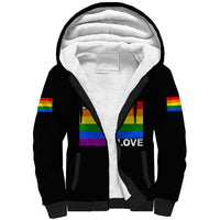 Pride Month Love Is Love Sherpa Hoodie Black Vibe LT6 - Wonder Print Shop