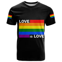 Pride Month Love Is Love T Shirt Black Vibe LT6 - Wonder Print Shop