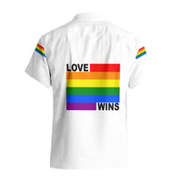 Pride Month Love Wins Hawaiian Shirt White Vibe LT6 - Wonder Print Shop