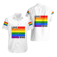 Pride Month Love Wins Hawaiian Shirt White Vibe LT6 - Wonder Print Shop