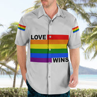 Pride Month Love Wins Hawaiian Shirt White Vibe LT6 - Wonder Print Shop