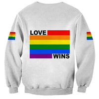 Pride Month Love Wins Sweatshirt White Vibe LT6 - Wonder Print Shop